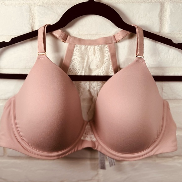 NWT Soma Embraceable Geo Lace
Racerback Underwire Bra 40 C Adobe Rose pink #0499 - Picture 1 of 12